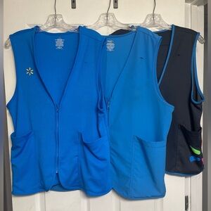 Bundle Lot Set of 3 Three Walmart Employee Vests Employee Vests